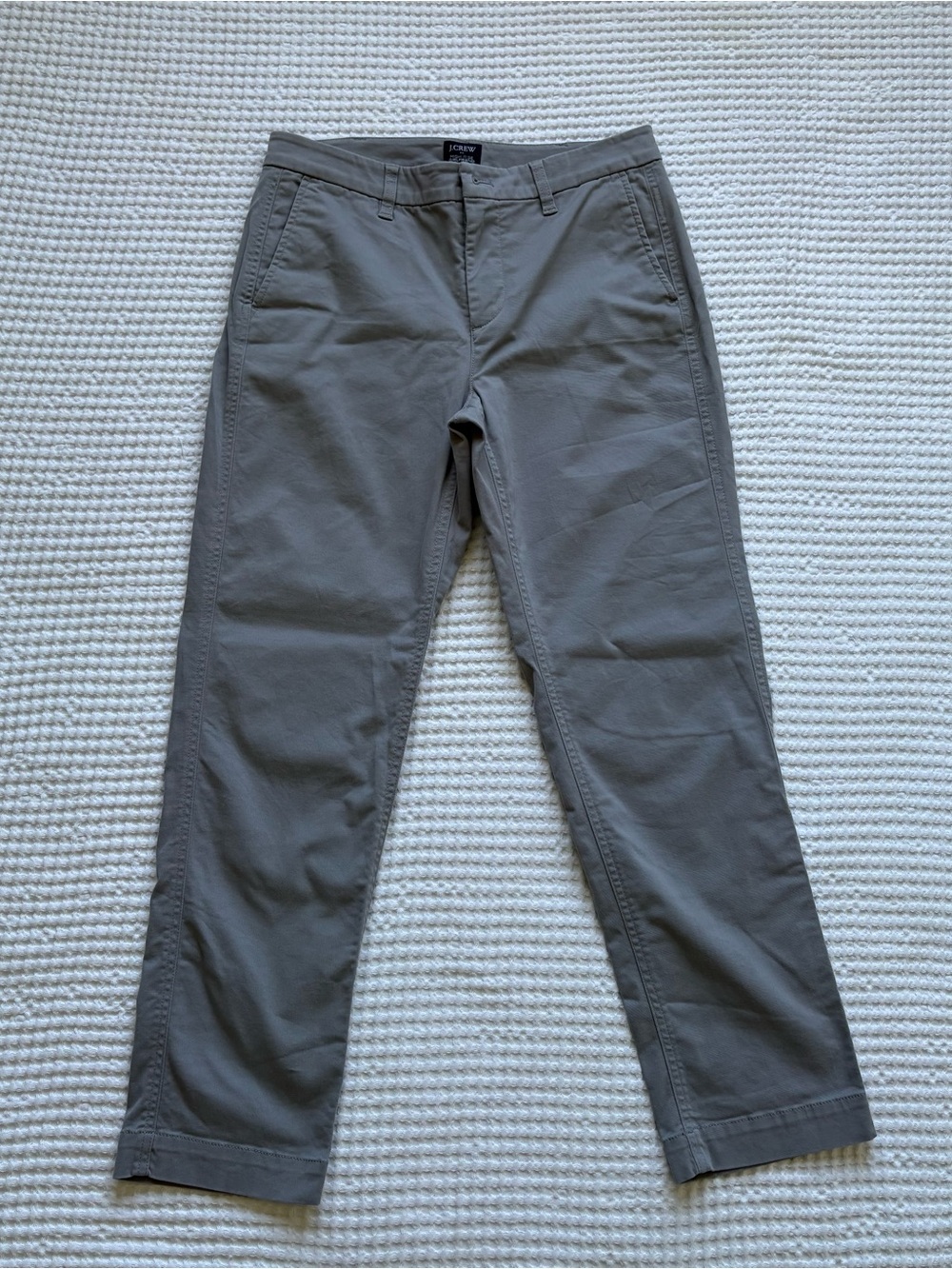 JCrew Factory High Rise Girlfriend Chino Gray Straight Leg Pants Office Work - 4